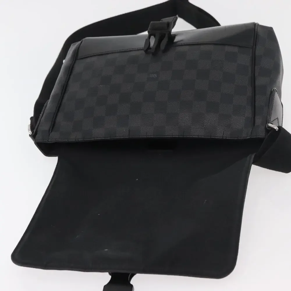 Louis Vuitton Damier Graphite Messenger PM Shoulder Bag Black